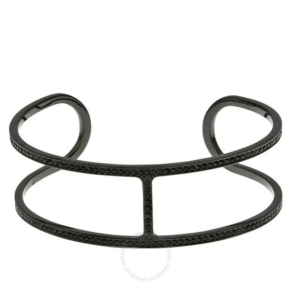 Michael Kors Heritage Maritime Black Pave Open Cuff Bracelet - Picture 2 of 11